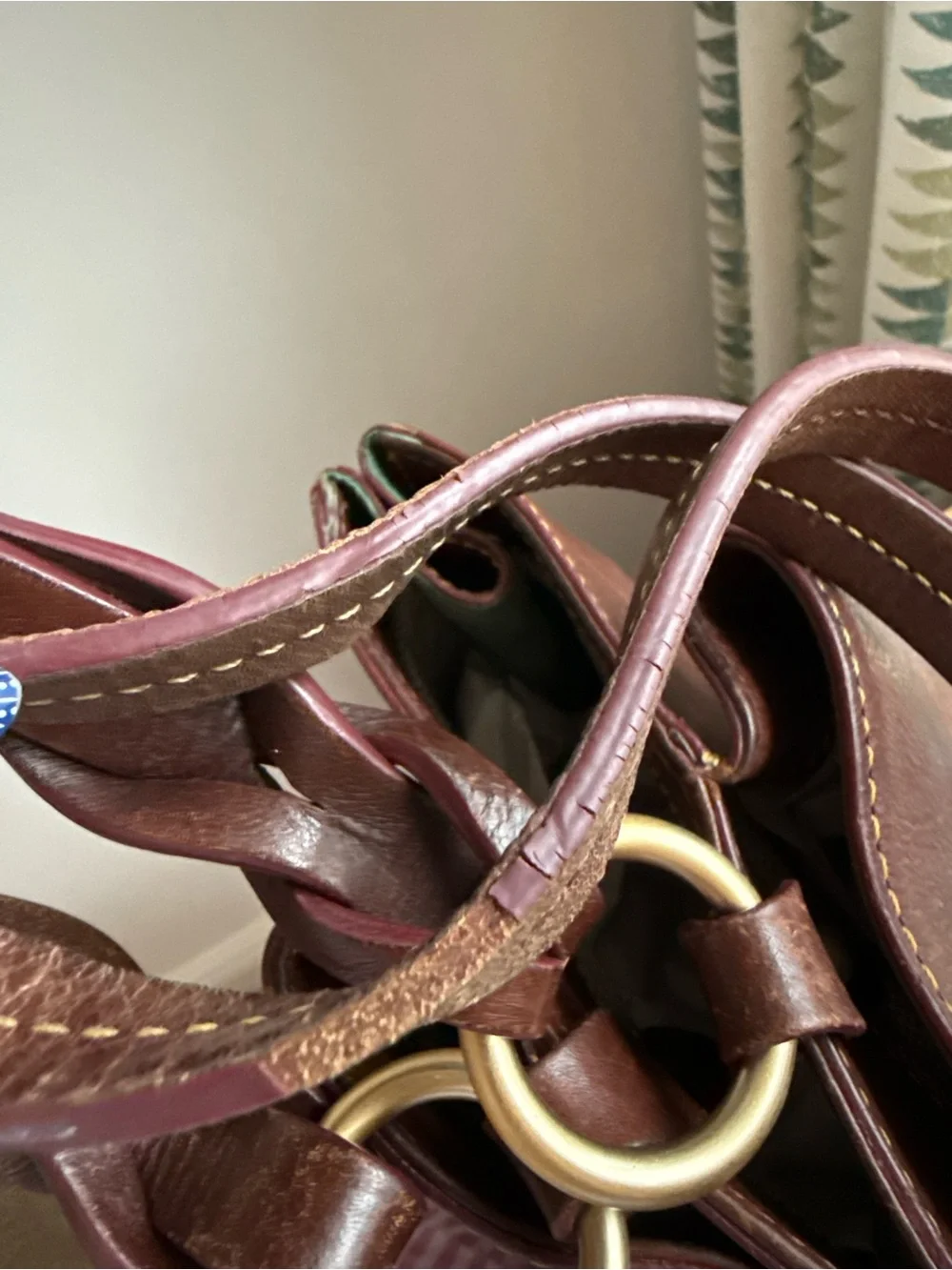 Dooney & Bourke Brown Florentine Large Zip Barlow